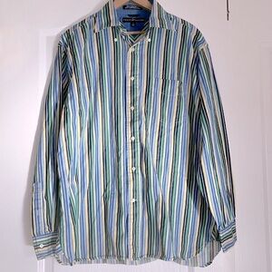 Tommy Hilfiger 90s Vintage Retro Men’s Striped Button Down